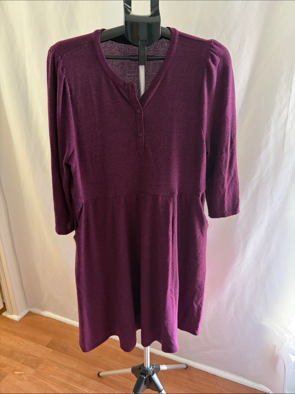 Torrid Plum Henley Tunic Dress size 1